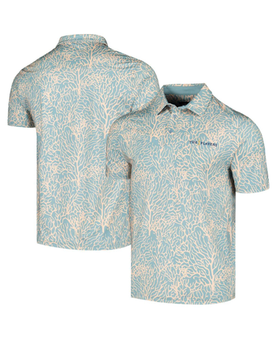 FLOMOTION MEN'S FLOMOTION BLUE THE PLAYERS CORAL REEF POLO SHIRT