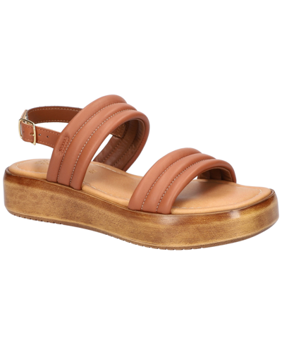 Bella Vita Women's Italy Ode-italy Puffy Slingback Sandals In Whiskey Italian Leather
