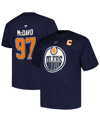 PROFILE MEN'S PROFILE CONNOR MCDAVID NAVY EDMONTON OILERS BIG AND TALL NAME AND NUMBER T-SHIRT