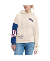 Tommy Hilfiger Women's  Cream, Royal New York Giants Harriet Pullover Hoodie In Cream,royal