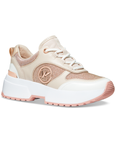 Michael Kors Michael  Women's Percy Trainer Lace-up Sneakers In Rose Gold