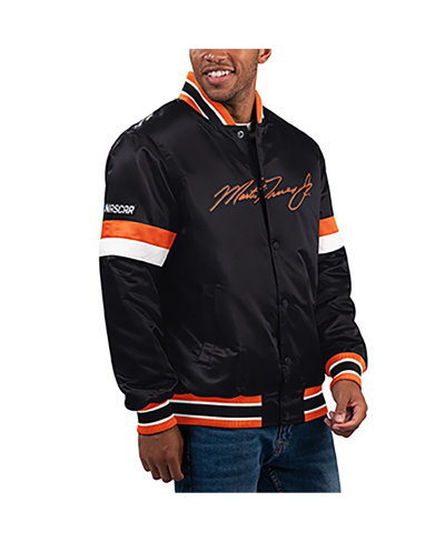 Starter Men's  Black Martin Truex Jr Home Game Full-snap Varsity Jacket