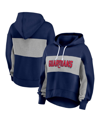 Fanatics Branded Navy Cleveland Guardians Filled Stat Sheet Pullover Hoodie In Navy