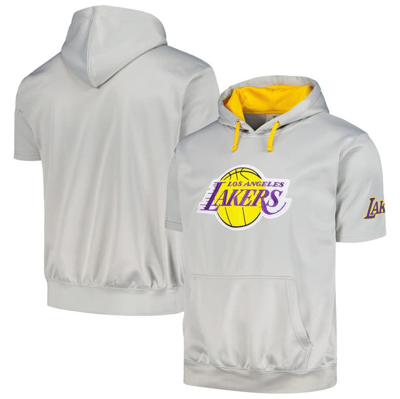 Fanatics Branded Silver Los Angeles Lakers Big & Tall Logo Pullover Hoodie