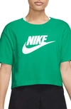 Nike Women's  Sportswear Essential Cropped Logo T-shirt In Green