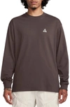 Nike Dri-fit Acg Oversize Long Sleeve T-shirt In Brown