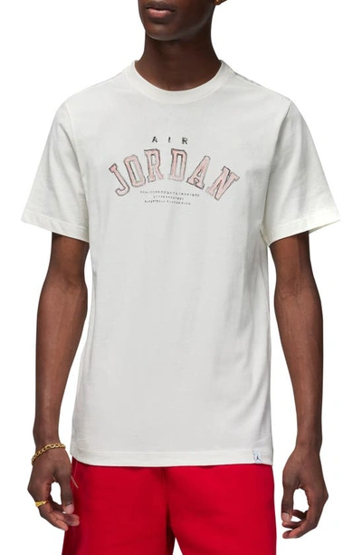 Jordan Flight Essentials Graphic T-shirt In Sail/ Lobster/ Lobster