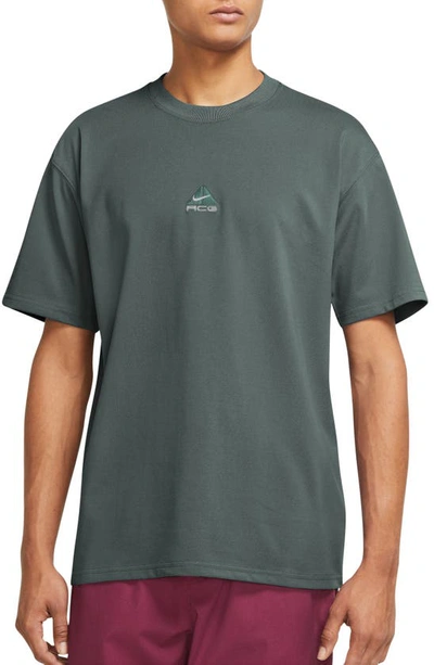 Nike All Conditions Gear Lung Embroidered T-shirt In Green