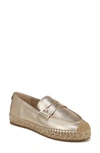 Sam Edelman Women's Kai Metallic Leather Espadrille Loafers In Gold