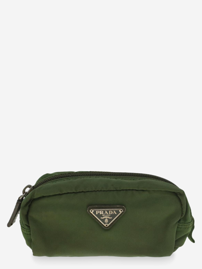 Pre-owned Prada Clutch Bag In Green