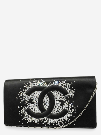 Pre-owned Chanel Fabric Shoulder Bag In Black