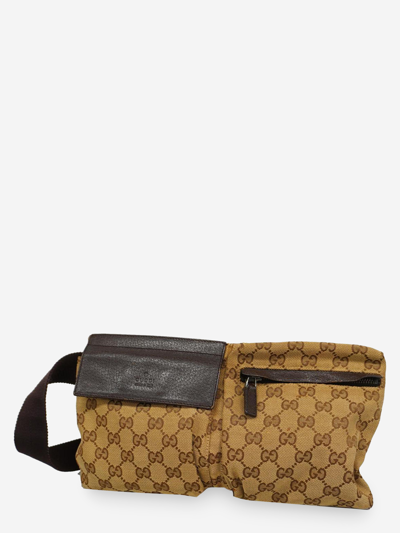 Pre-owned Gucci Eco-friendly Fabric Shoulder Bag In Brown