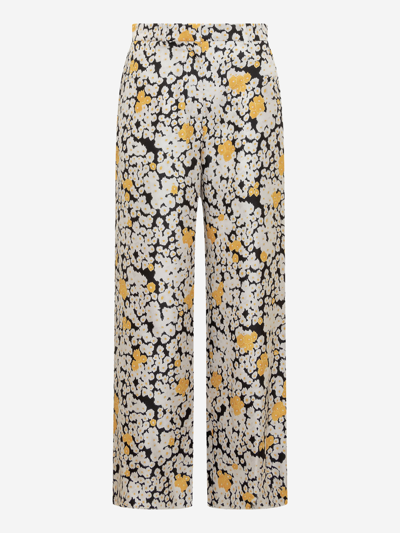 Lanvin Floral Wide-leg Trousers In Multi