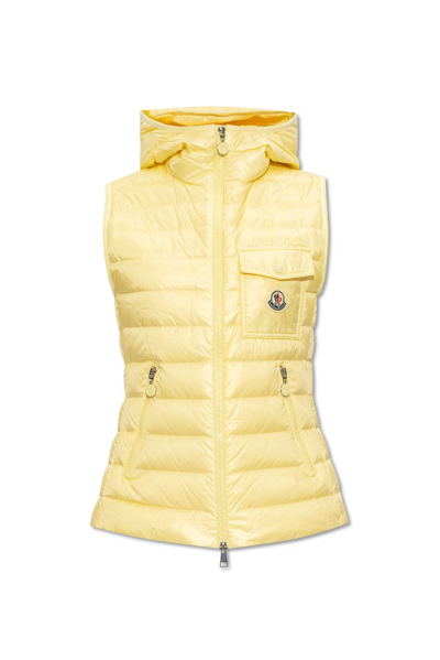 Moncler Glygos Quilted Vest In Yellow