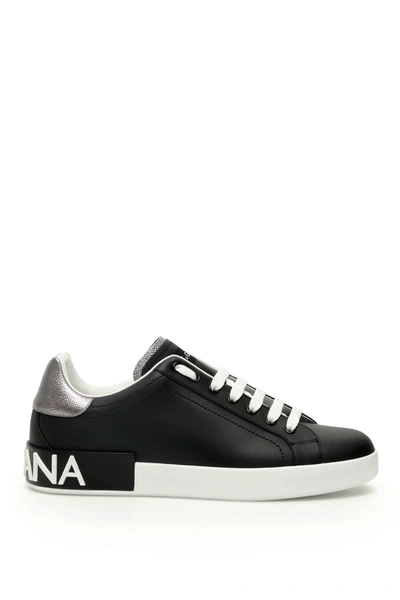 DOLCE & GABBANA PORTOFINO LEATHER SNEAKERS