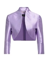 Sangermano Woman Blazer Lilac Size 12 Polyester In Purple