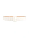 Dries Van Noten Woman Belt Off White Size 36 Soft Leather