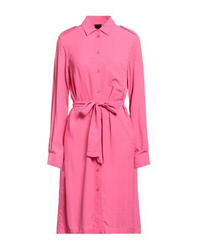 Pinko Woman Midi Dress Magenta Size 12 Acetate, Silk
