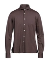 100 Hands Man Shirt Cocoa Size 17 Cotton In Brown