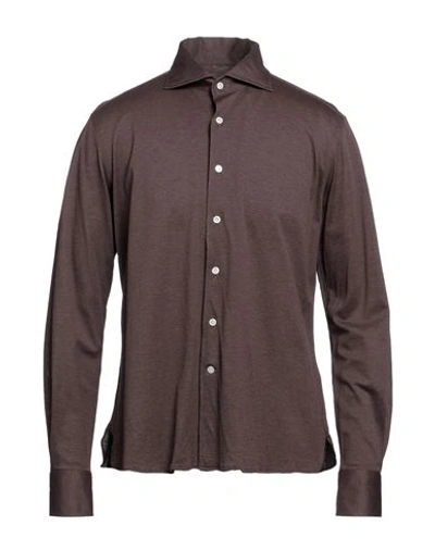 100 Hands Man Shirt Cocoa Size 17 Cotton In Brown