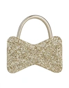 Mach & Mach Women's Bow-shape Glitter Top Handle Bag In Gold