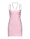 ATTICO THE ATTICO WOMAN MINI DRESS PINK SIZE 8 VISCOSE, ELASTANE