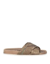 Rodo Woman Sandals Bronze Size 8 Goat Skin In Yellow