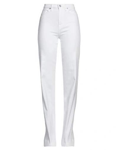 7 For All Mankind Woman Jeans White Size 28 Cotton, Lyocell, Elastomultiester, Elastane