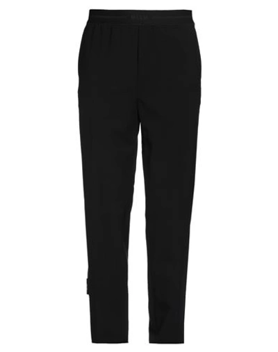 Msgm Man Pants Black Size 38 Virgin Wool, Elastane