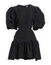 Msgm Woman Mini Dress Black Size 6 Viscose, Linen In Black