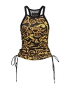 Versace Jeans Couture Woman Tank Top Black Size S Cotton, Elastane In Black