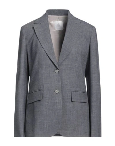 Eleventy Woman Blazer Pastel Blue Size 0 Polyester, Wool, Elastane