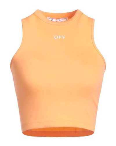 Off-white Woman Top Apricot Size 4 Polyamide, Elastane In Orange