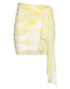 Msgm Woman Mini Skirt Pastel Yellow Size 6 Polyamide, Elastane In Yellow