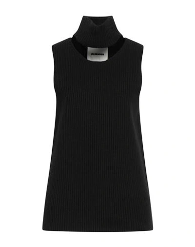 Jil Sander Woman Top Black Size 6 Cotton, Polyester