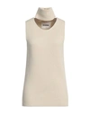 Jil Sander Woman Top Cream Size 4 Cotton, Polyester In White