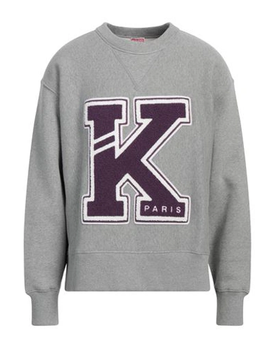 Kenzo Man Sweatshirt Light Grey Size L Cotton, Elastane