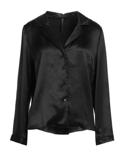 Manila Grace Woman Shirt Black Size 6 Silk