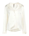 Manila Grace Woman Shirt Ivory Size 8 Silk In White
