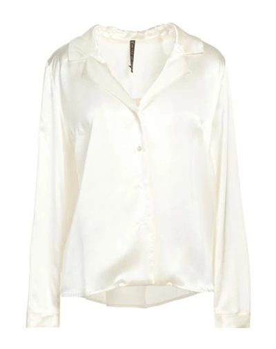 Manila Grace Woman Shirt Ivory Size 8 Silk In White