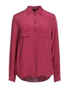 Pinko Woman Shirt Garnet Size 2 Acetate, Silk In Purple