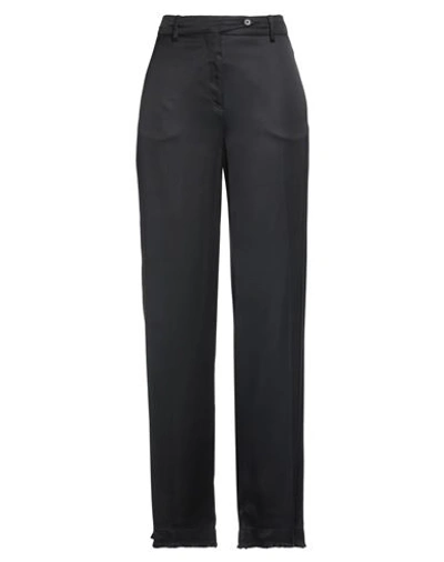 N°21 WOMAN PANTS BLACK SIZE 4 VISCOSE