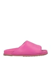 Rick Owens Woman Sandals Magenta Size 10 Soft Leather