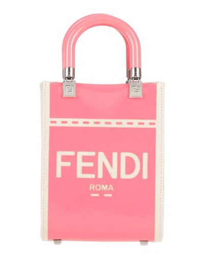 Fendi Woman Handbag Pink Size - Textile Fibers