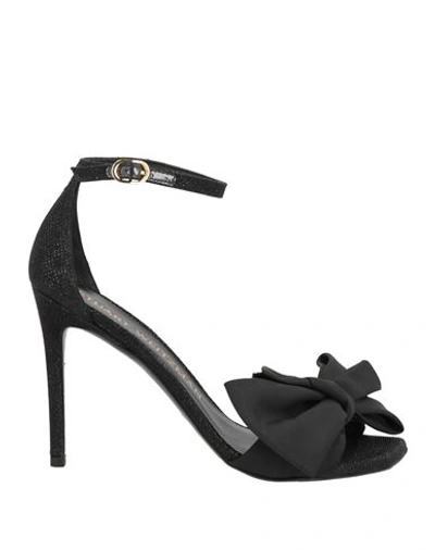 Stuart Weitzman Nudist Curve Loveknot 100mm Sandals In Black