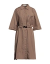 Fendi Woman Midi Dress Brown Size 6 Cotton