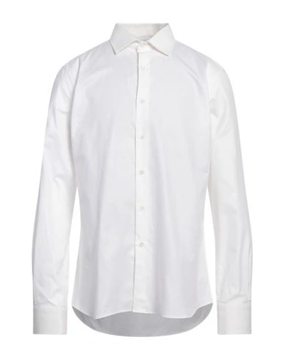 Bagutta Man Shirt Off White Size 15 ½ Cotton