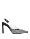 EVANGELIE SMYRNIOTAKI X SERGIO ROSSI EVANGELIE SMYRNIOTAKI X SERGIO ROSSI WOMAN PUMPS SILVER SIZE 8 TEXTILE FIBERS