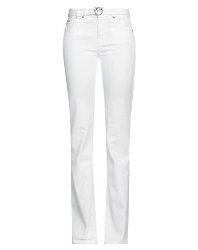 Pinko Woman Jeans White Size 28 Cotton, Elastane