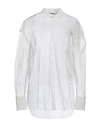 Msgm Woman Shirt White Size 8 Polyamide